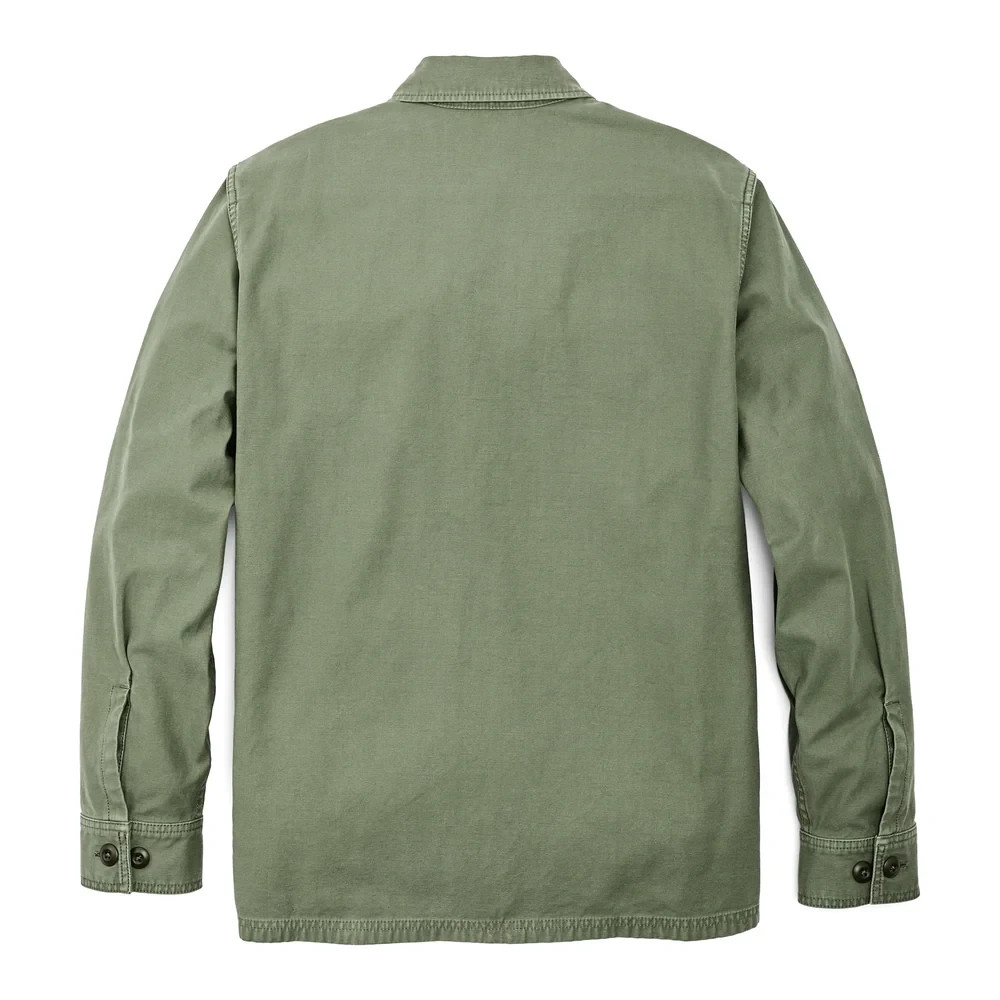 Filson Field Jac-Shirt Washed Fatigue Green Cotton Mens M Overshirt NWT