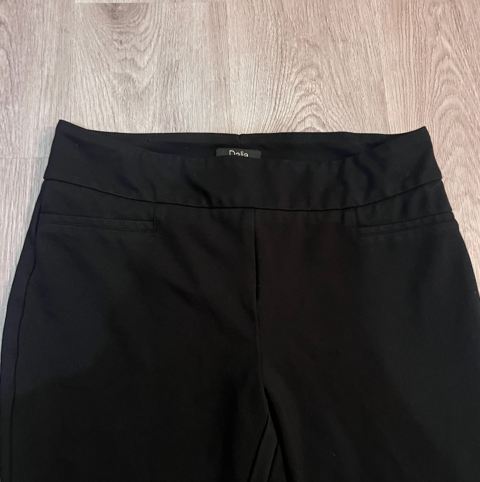 Dalia Black Stretch Ankle Dress Pants Size Large