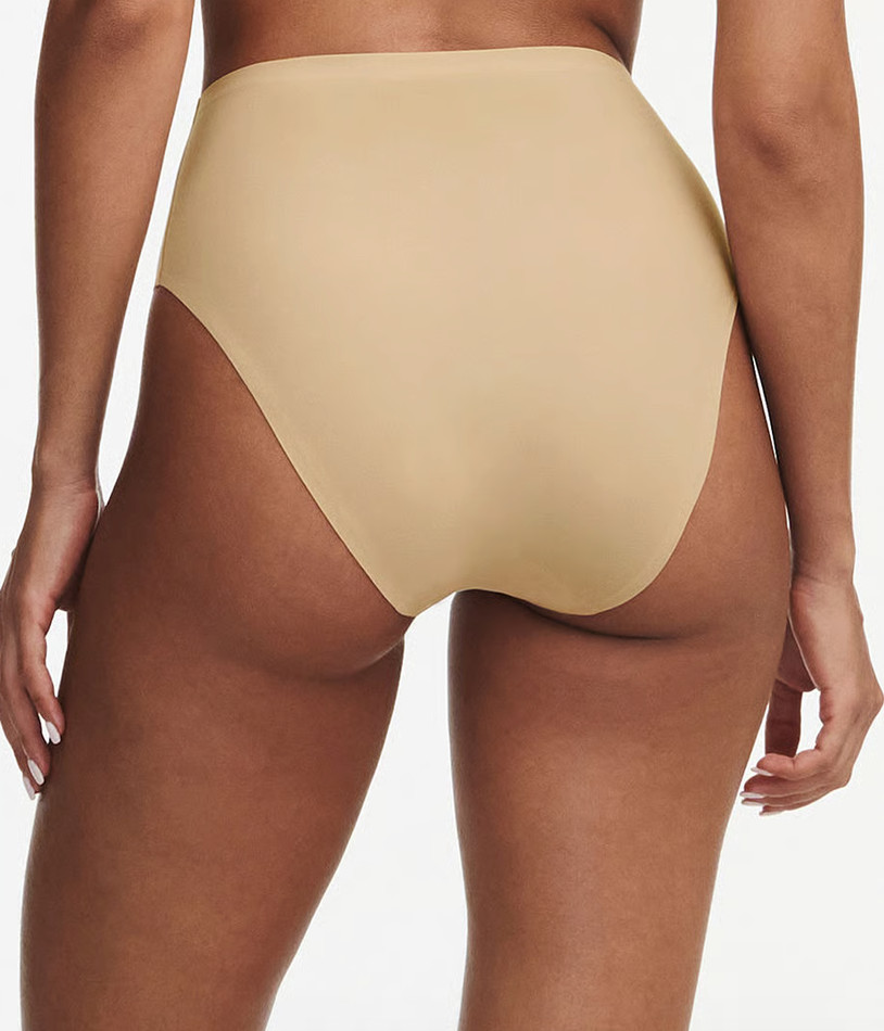 Chantelle ONE SIZE (XS-XL) SoftStretch Hi Cut Brief Panty 1067 NWOT Beige -MARKS