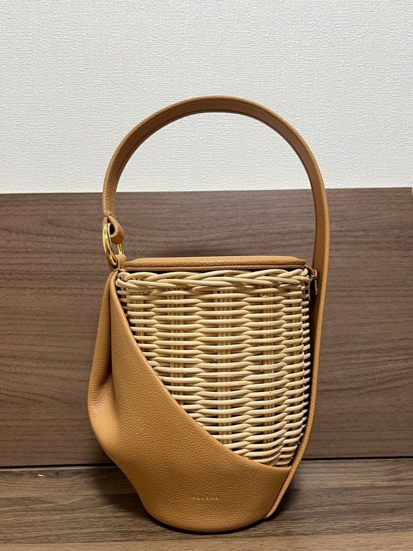 Polene Yke Tan POLENE Leather Basket Bag from Japan