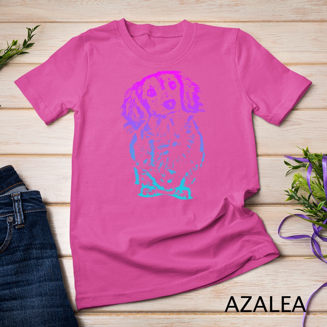 Long Hair Dachshund Cute Wiener Lovers Gifts Dog Mom Unisex T-shirt