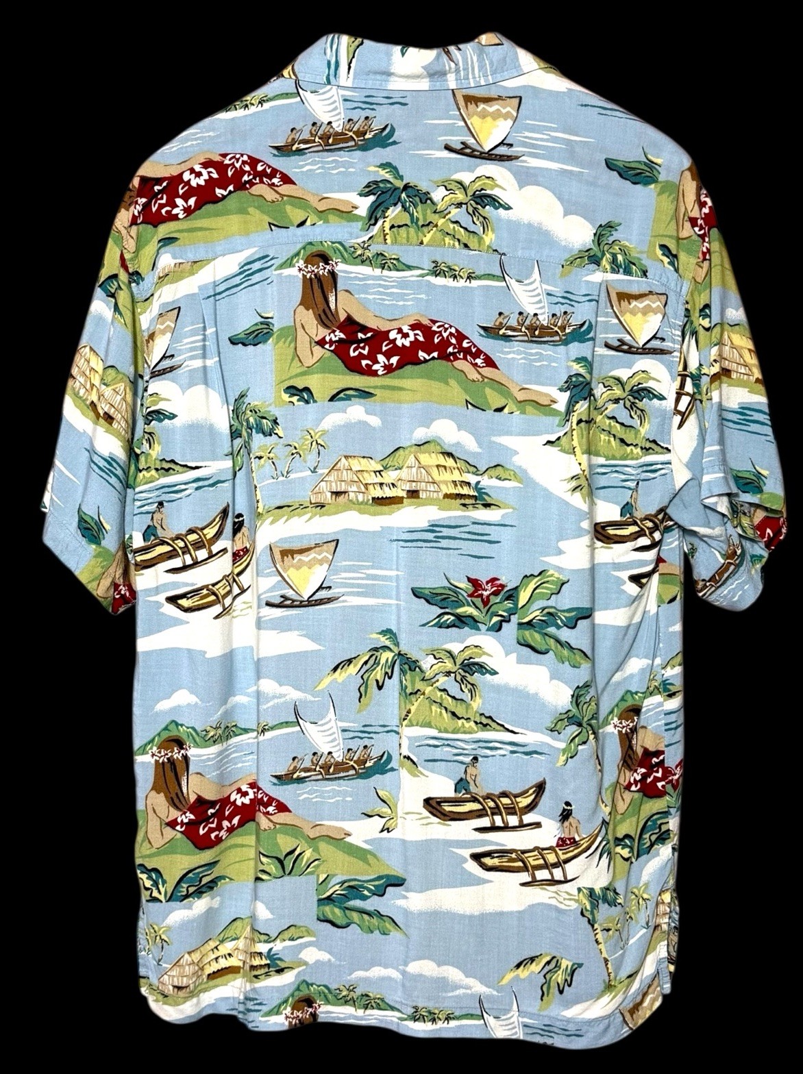 Utility Hawaiian Shirt Men’s Size M Colorful Rayon Tropical Aloha Beach Casual
