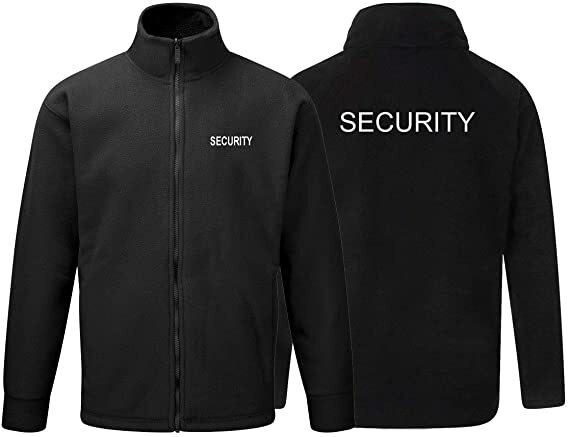 Security micro fleece jacket -Embroidered on chest and back, bouncer, door man
