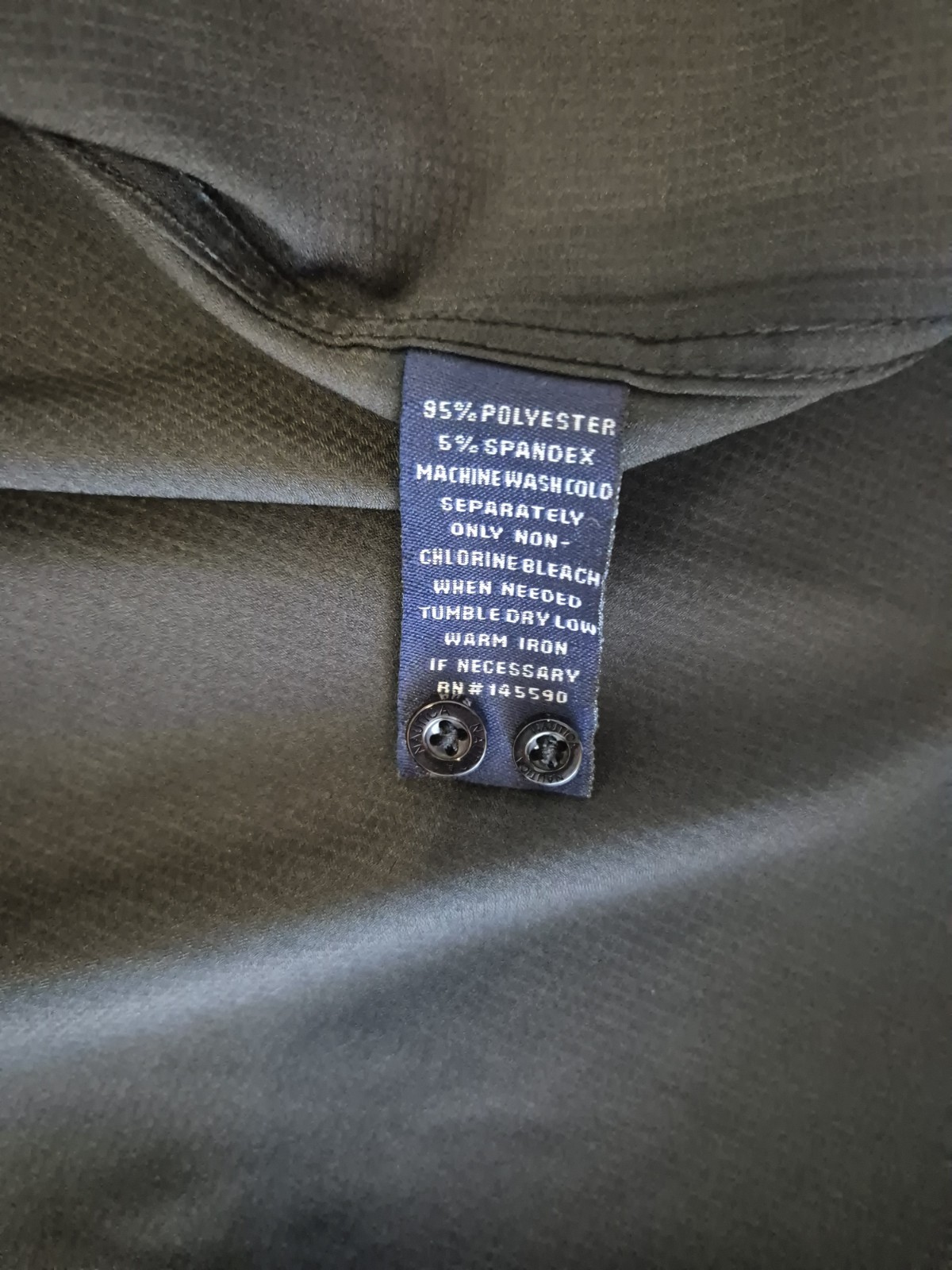 Nautica Slim Fit Performance Dress Shirt Black XL 17-17 1/2 34/35 Long Sleeve