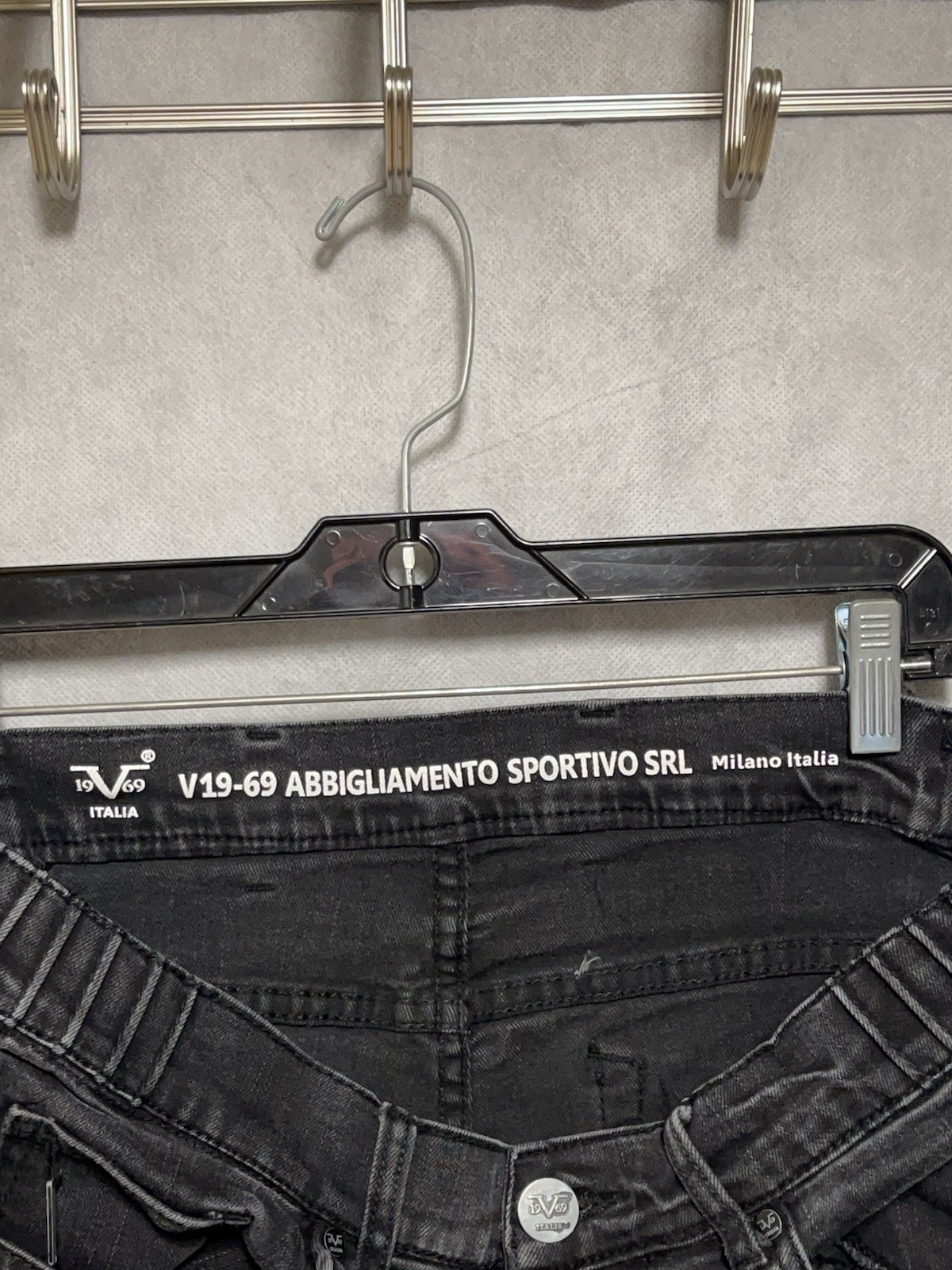 Versace Jeans Men 32×31 Black Jogger 19-69 Abbigliamento Sportivo SRL Moto Denim