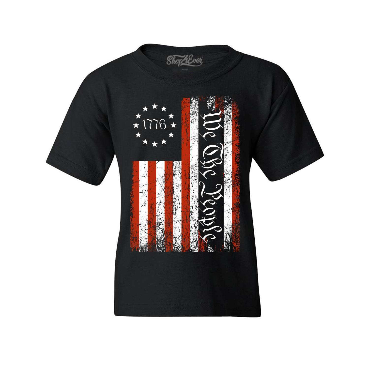 We the People 1776 American Flag Youth’s T-Shirt 4th of July Shirts