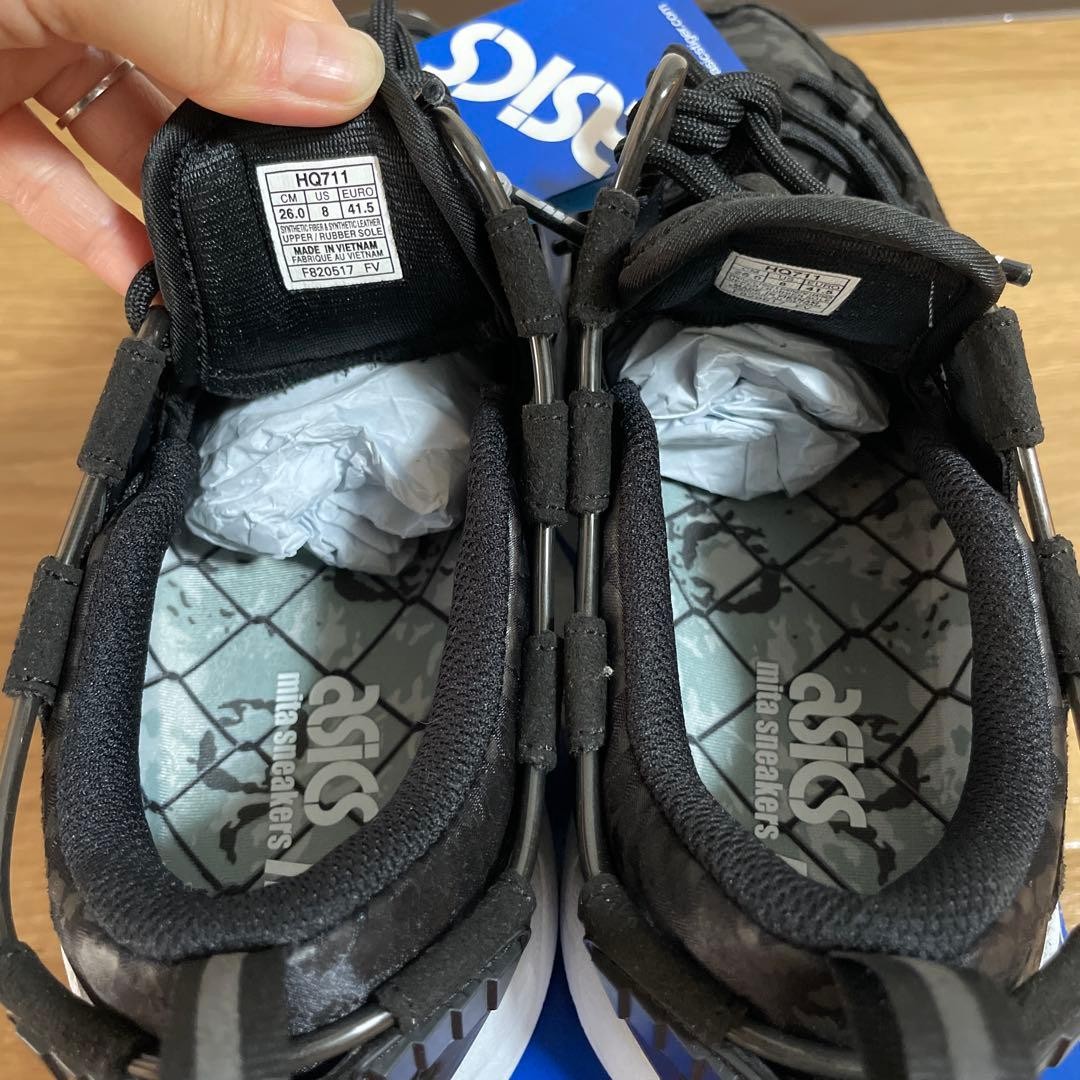 MITA SNEAKERS × ASICS GEL-MAI HQ711 Black White 26cm US8