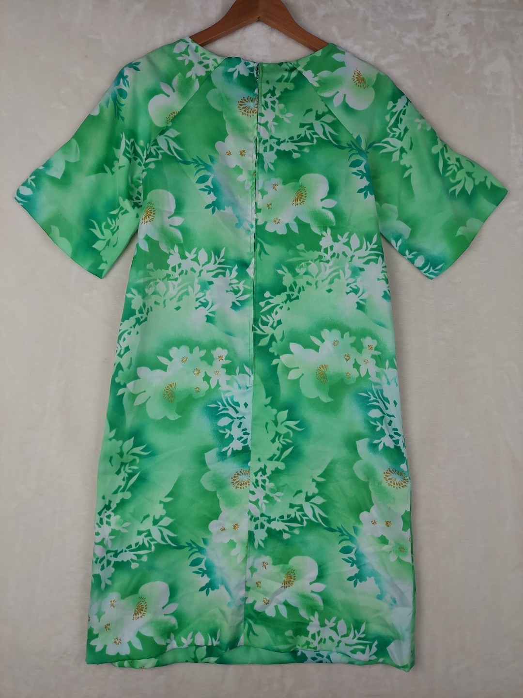 VTG 60s Malihini Hawaii shift/day dress Womens 6 Green Summer Occasions Resort