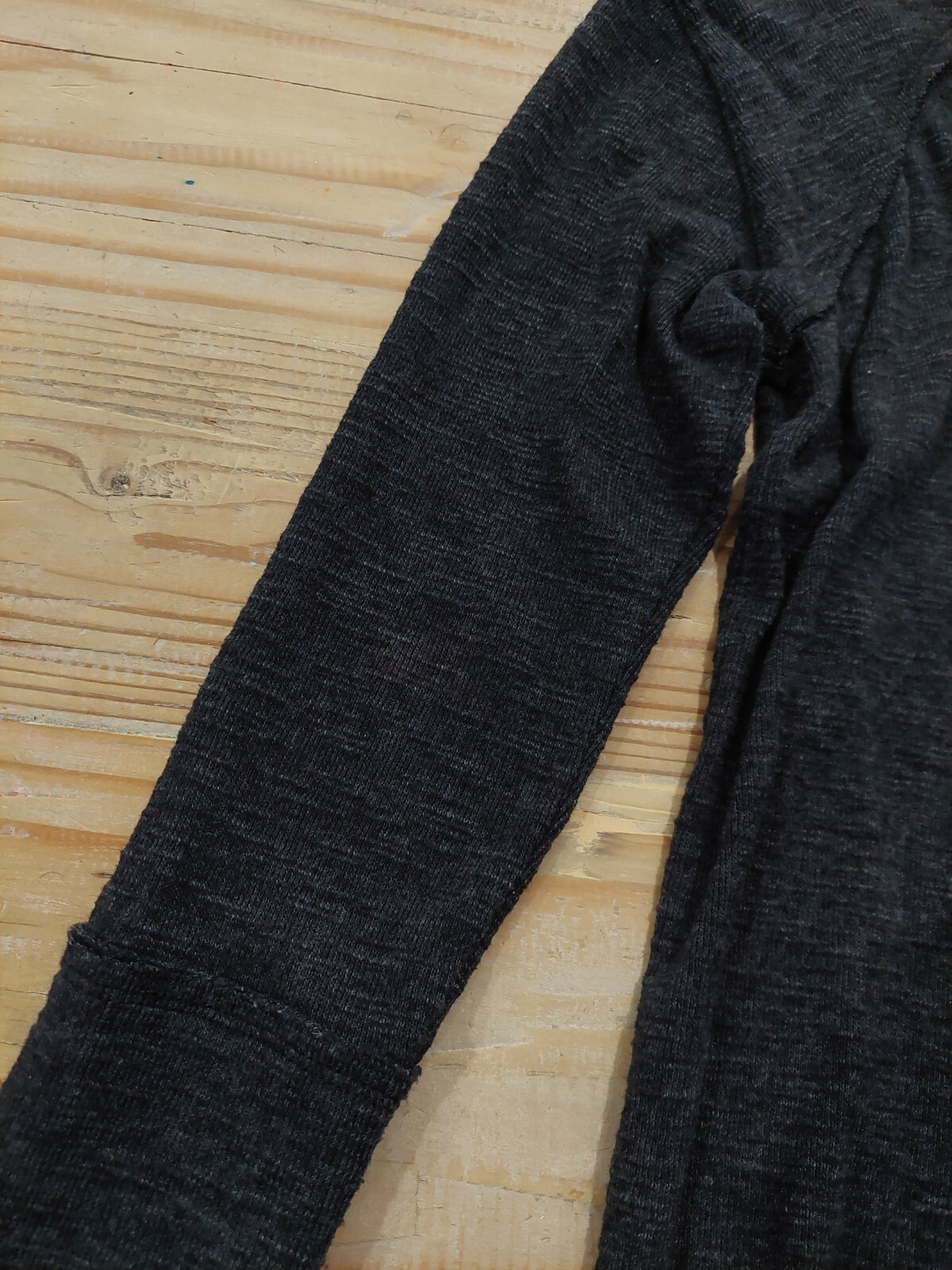 Free People Womens Mock Neck Split Back Long Sleeve Size Small Gray
