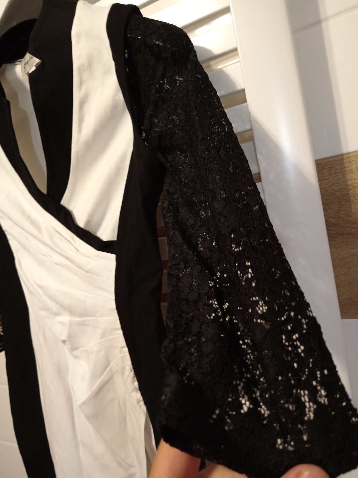 Joseph Ribkoff Cocktail Dress Black and White Made in Canada Size M US 8 / UK 1