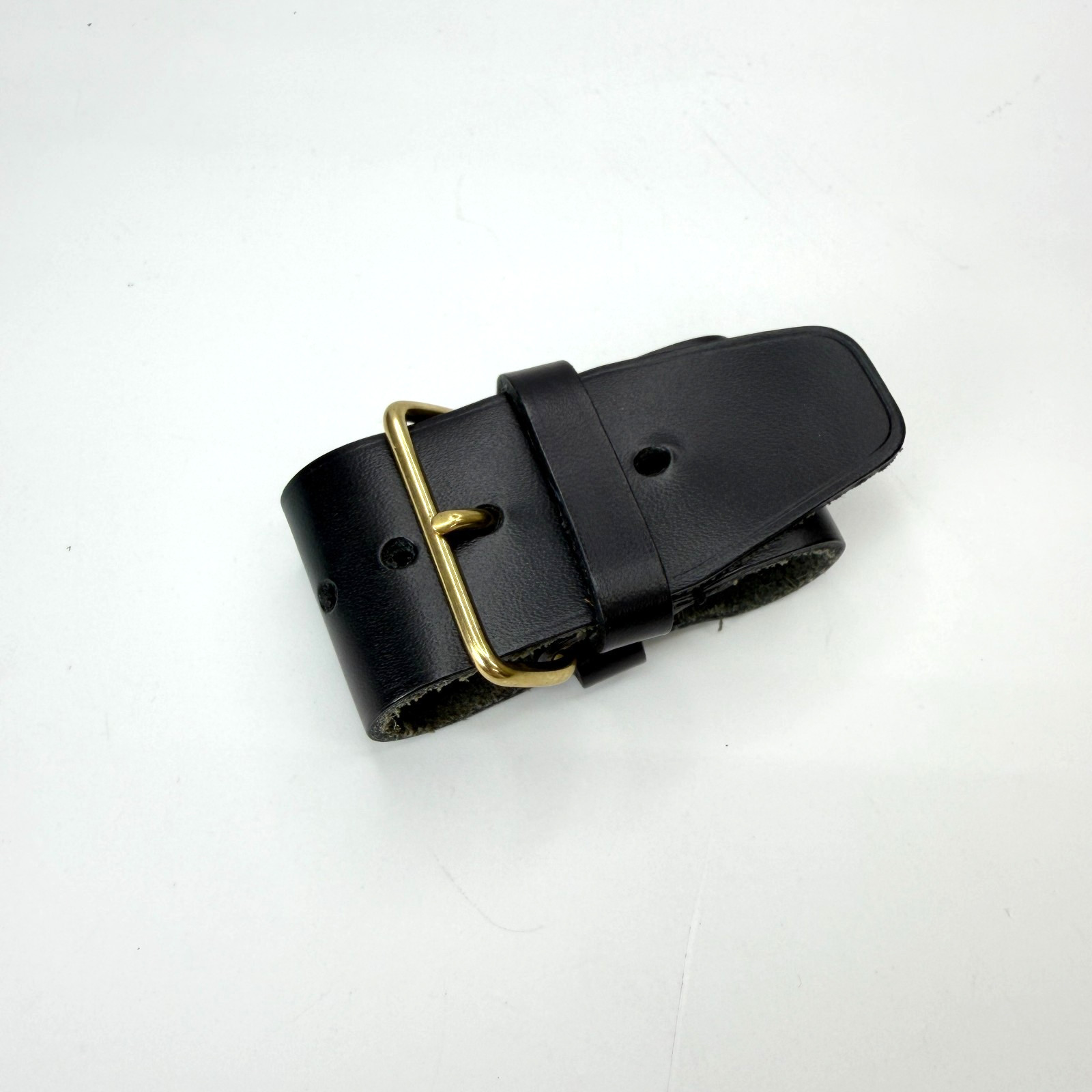 Authentic Louis Vuitton Black Leather Luggage Name Tag & Poignet Set Used Japan