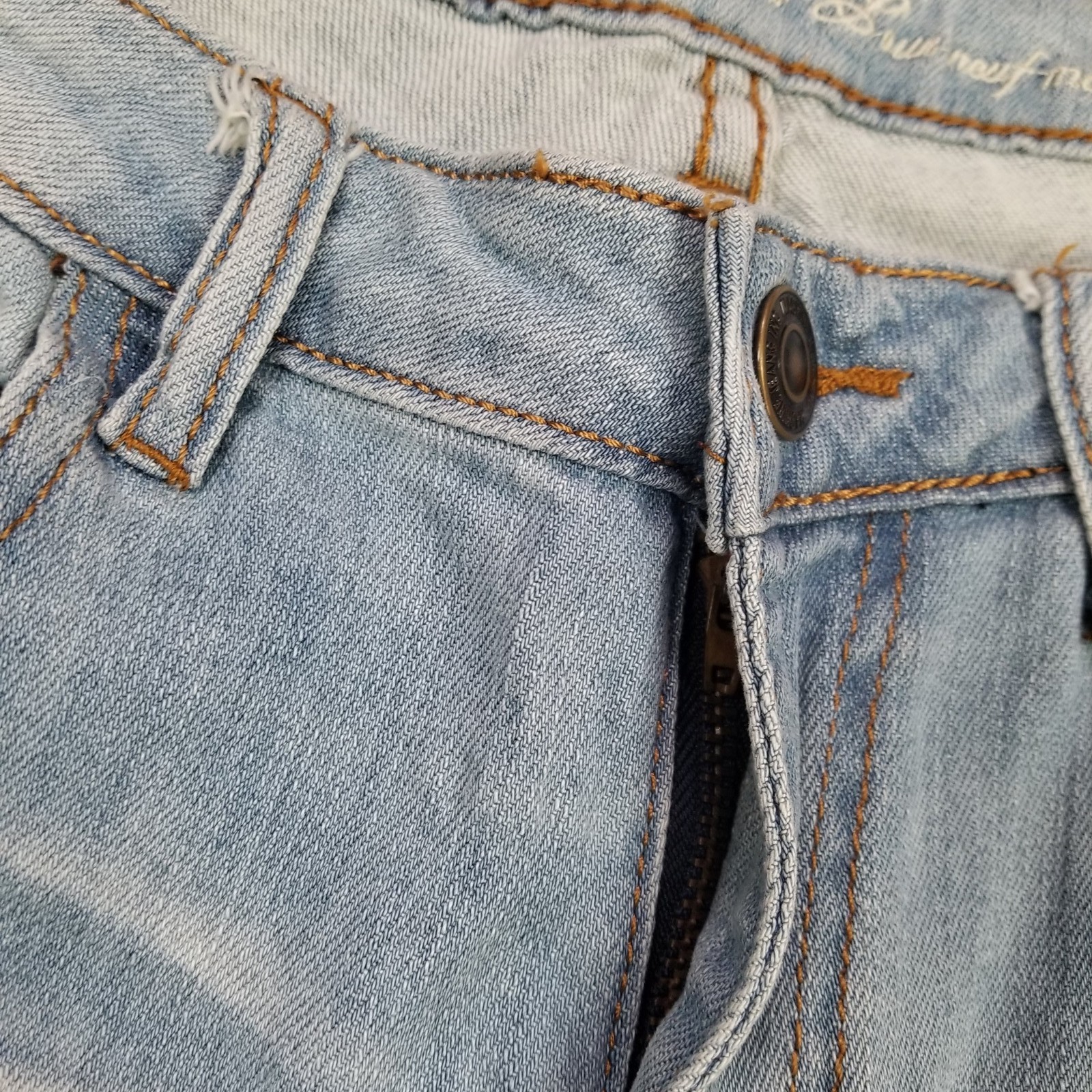 Machine Pour Neuf Mode Skinny Jeans Womens Size 31 Faded Wash Light Blue Classic