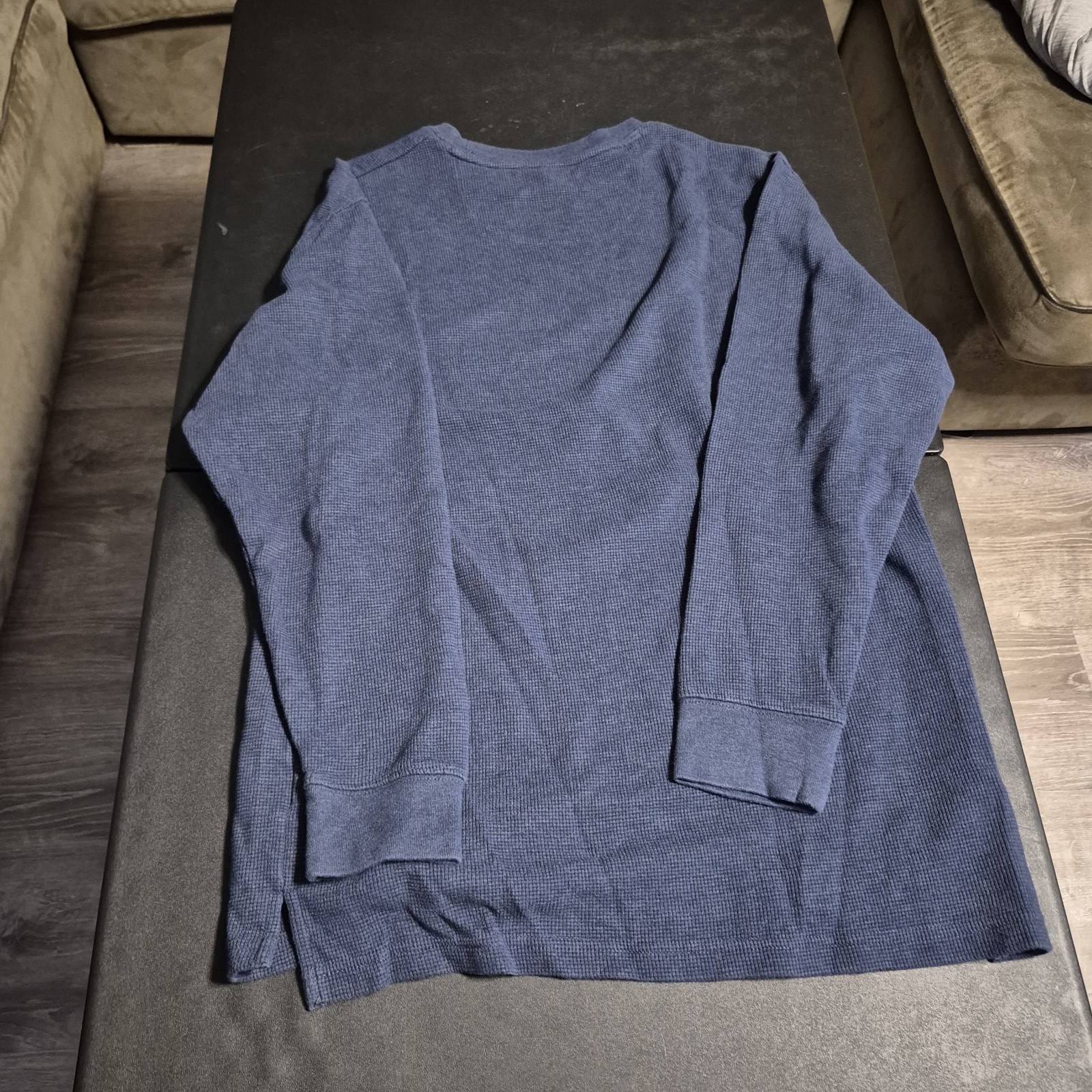 Men’s Blue Knit Pullover Sweater Crew Neck Long Sleeve M/L
