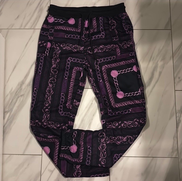 Reason Men’s Chainlink Tracksuit Purple Black New