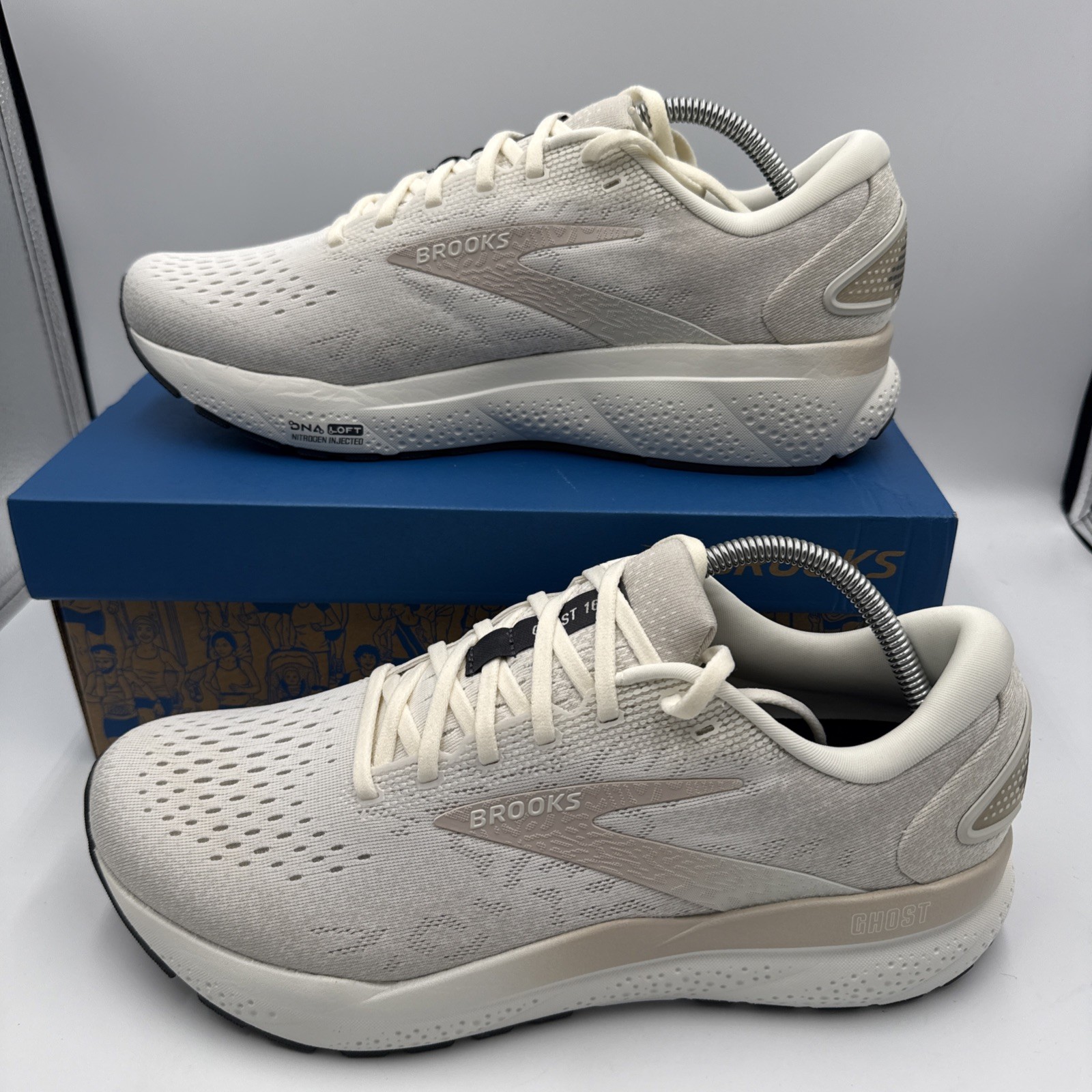 Brooks Ghost 16 “Coconut / Forged Iron” – Size 11 (110418-1D-164) NiB Neutral