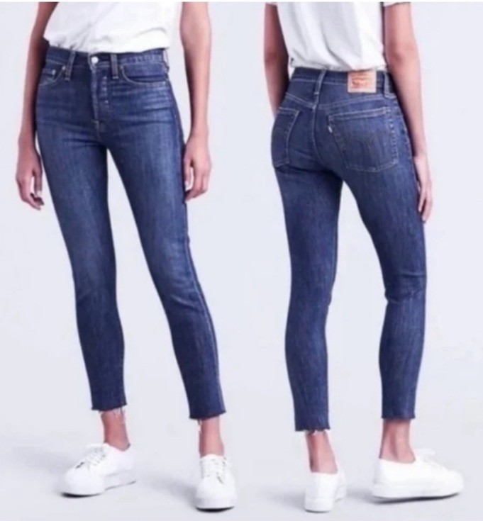 Levi’s Wedgie Skinny Raw Cut Hem Jeans in Wedgie From The Block Size 25