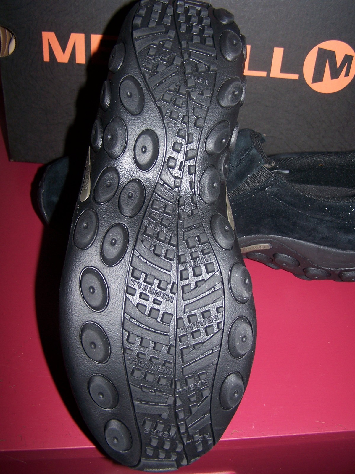 MERRELL MENS JUNGLE LEATHER SLIP ON SHOE SIZE 11.5 WIDE NEW IN BOX NEVER WORN