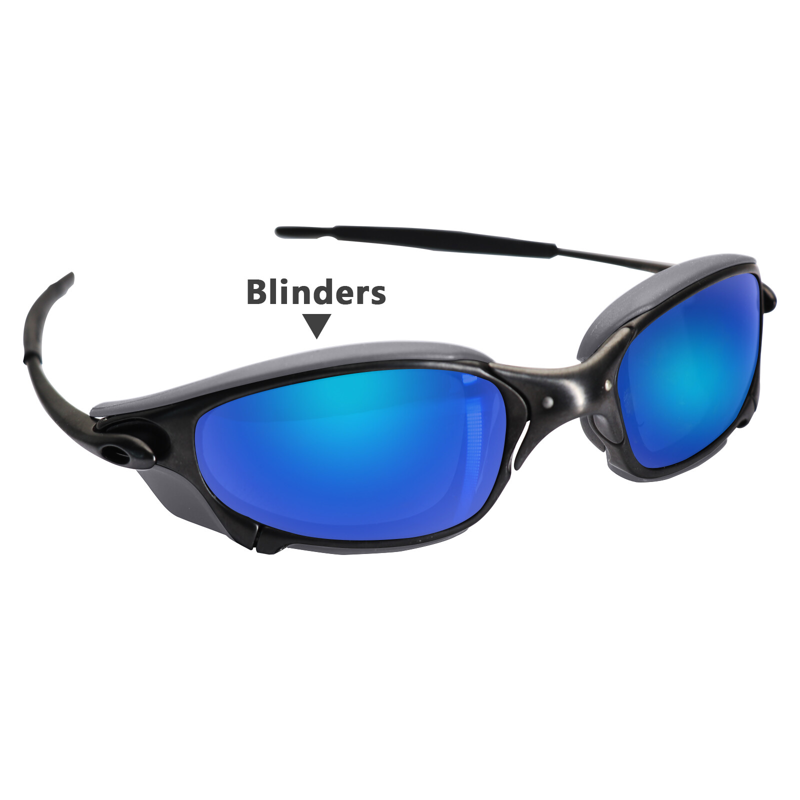 KEYTO Silver High Polymer Rubber Sideblinders for-Oakley Juliet X-Metal