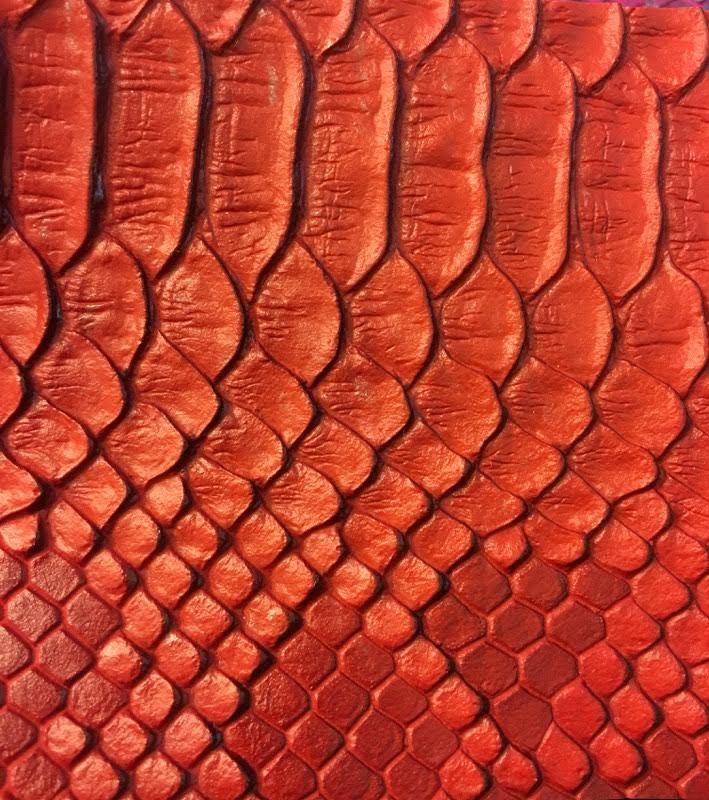 SHIPS FOLDED SNAKE SKIN SCALE 3D Texture Faux Leather Upholstery Vinyl Fabric