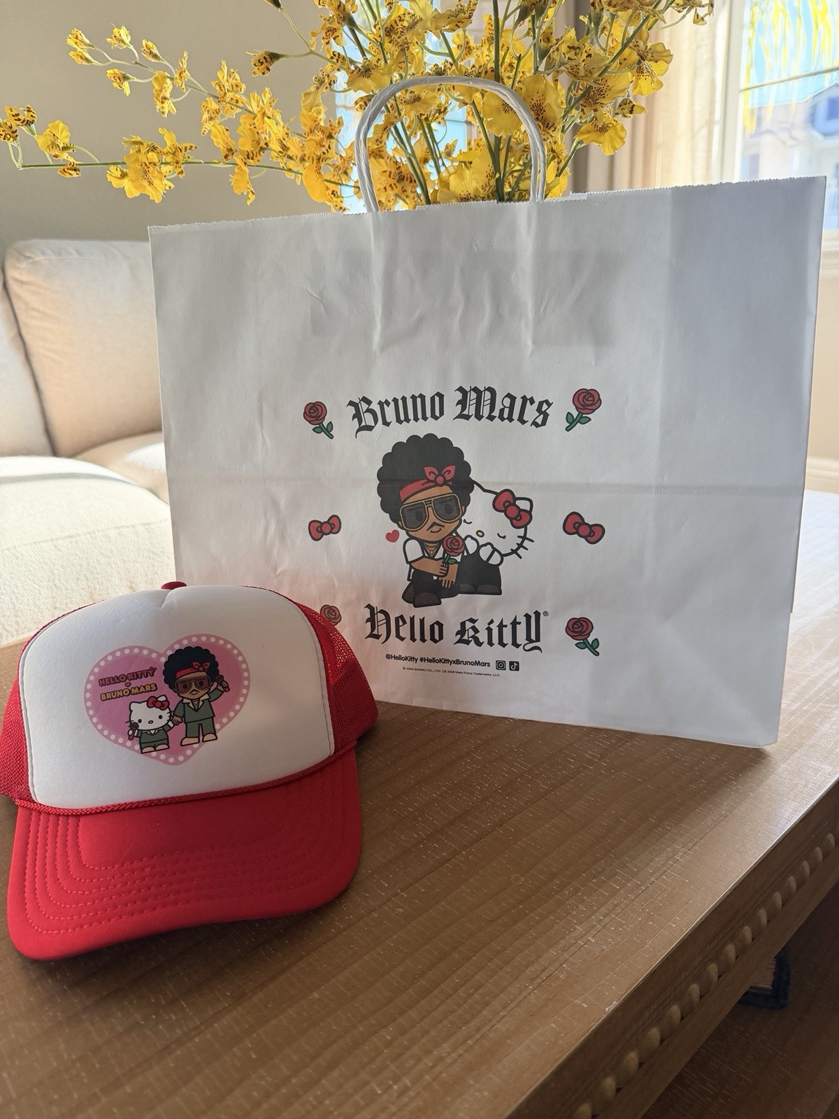Bruno Mars x Hello Kitty Trucker Hat – Official Romantic Tour Merch