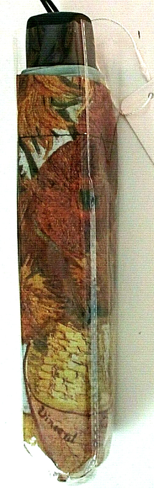 Sunflowers Van Gogh Print Compact Travel Umbrella Gold Turquoise NWT SHIPS FREE