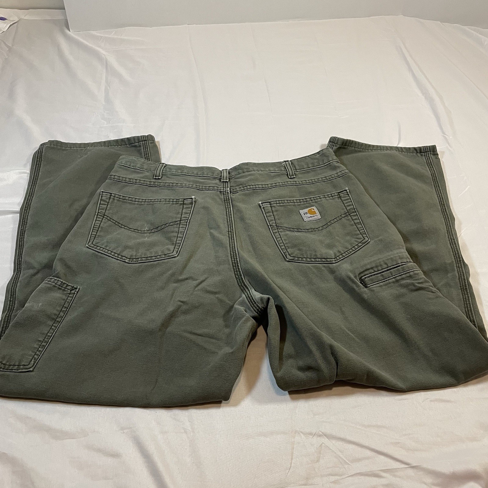 Carhartt FRB159 MOS FR Flame Resistant Pants Mens 36×34 Moss Green Canvas CAT 2