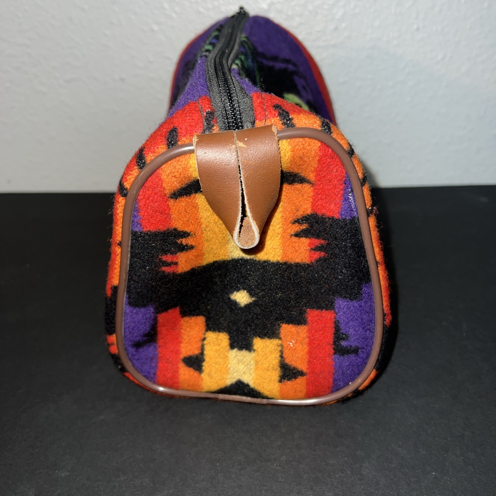 Pendleton Travel Dopp Makeup Bag Wool Aztec Southwestern Pouch Colorful Vintage