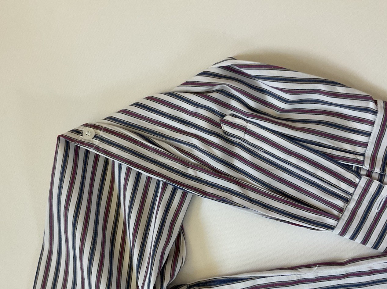 Lemon Grass Striped Button Up Blouse