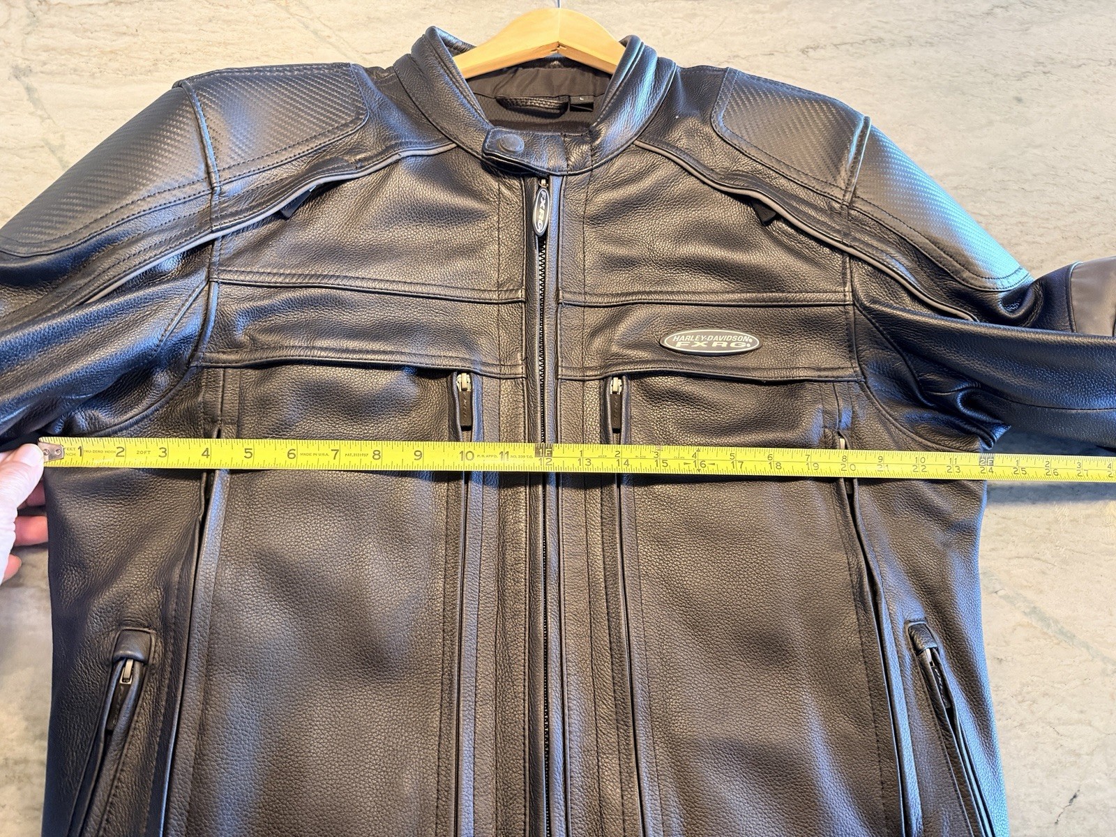 Harley Davidson Men’s FXRG Black Leather Jacket w/Armor & Liner MED 98040-12VM