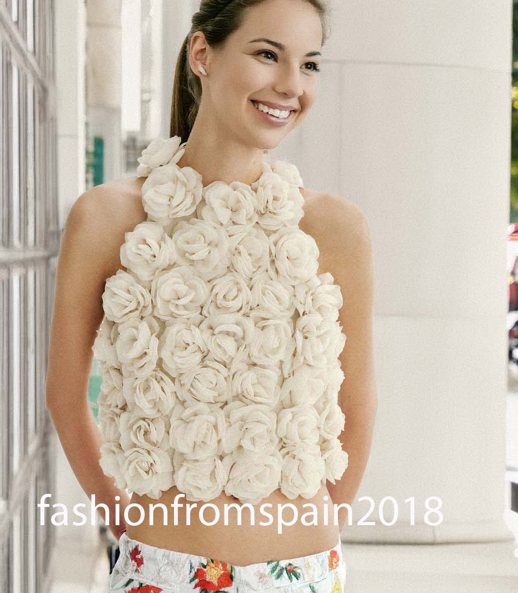 ZARA NEW WOMAN CROP FLORAL TEXTURED KNIT HALTER TOP BEIGE S,M,L 3920/171/710