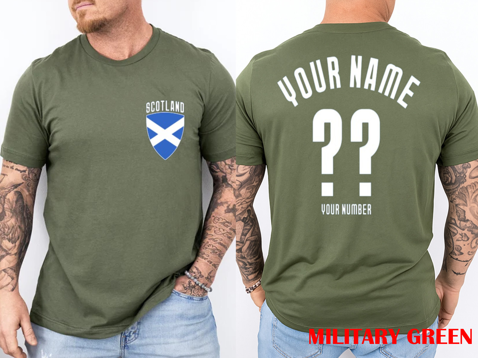 Scotland Personalized World Cup 2026 Double Sided Name Number Gifts Fan T-Shirt