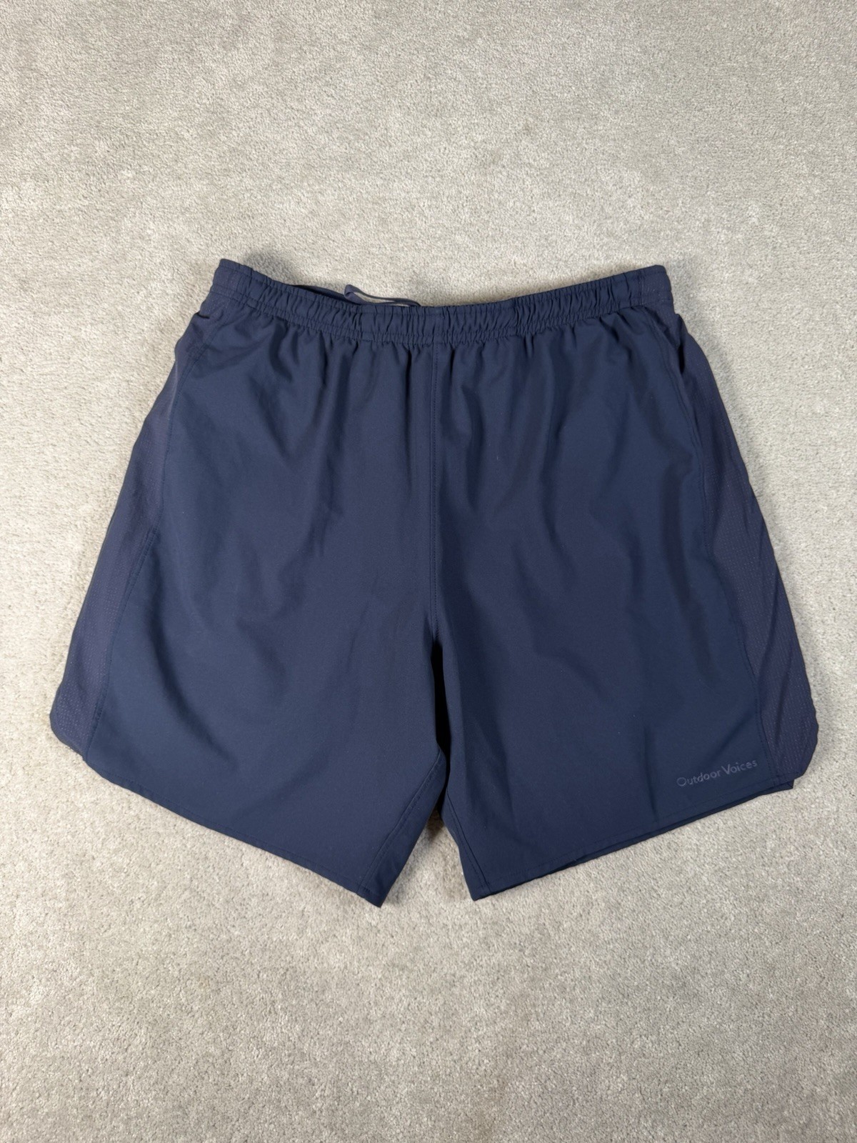 Outdoor Voices Hudson Running Shorts Men’s Large L Navy Blue Lined Athletic Gym