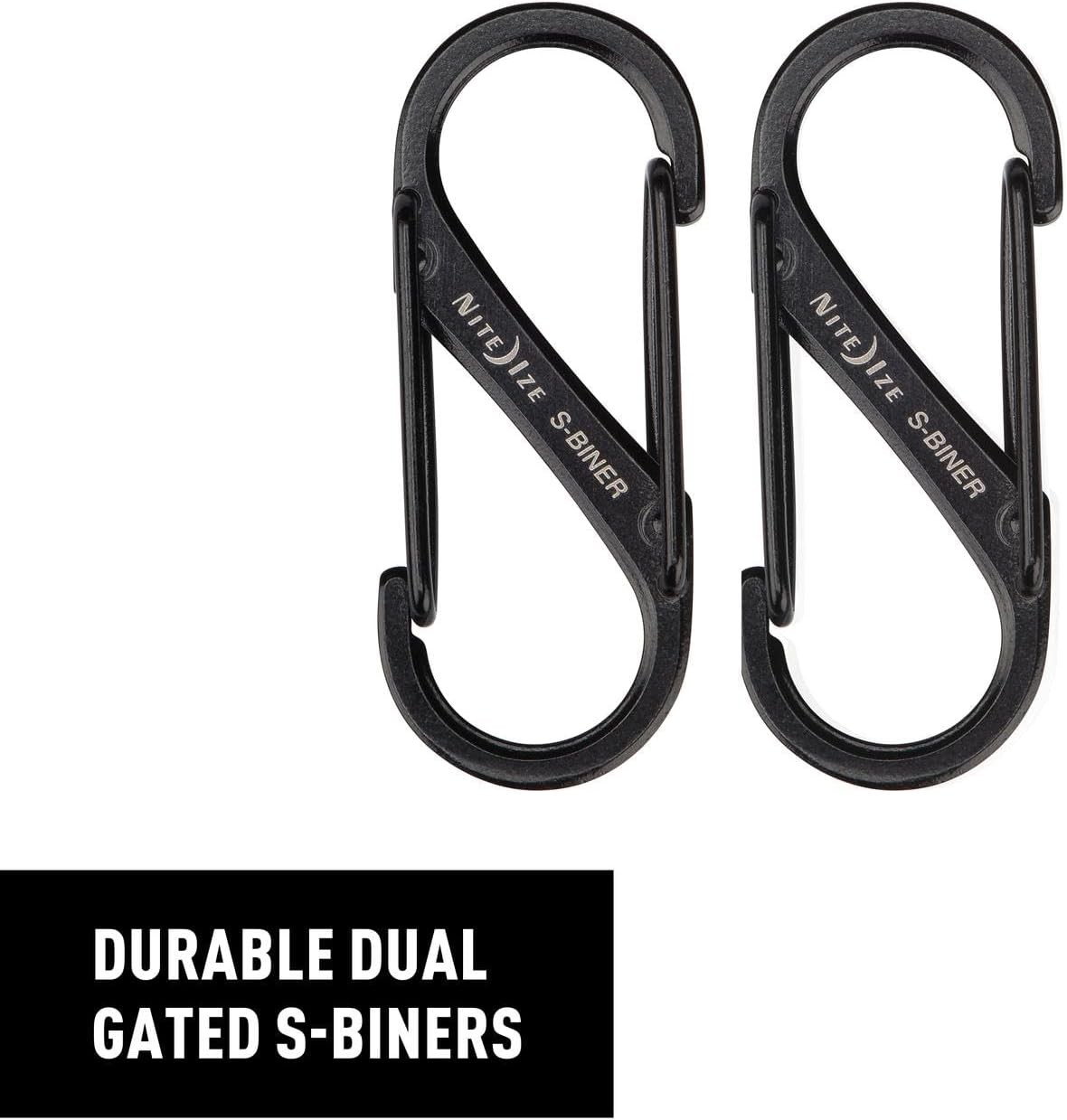 Nite Ize KeyRack Steel w/ Stainless Steel Mini S-Biners – Black