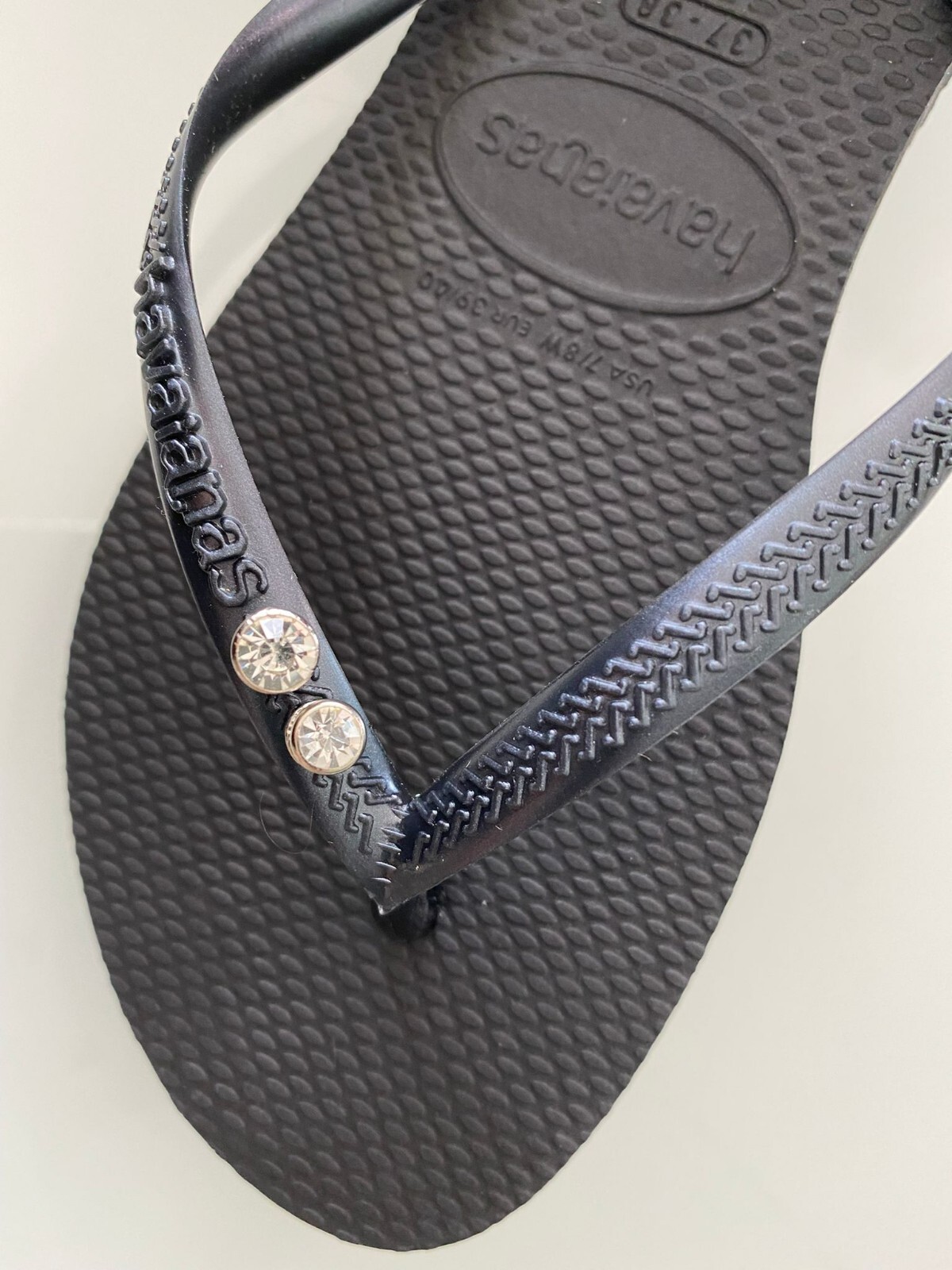 Havaianas Slim Flip Flops Women with 2 Crystals and Personalized