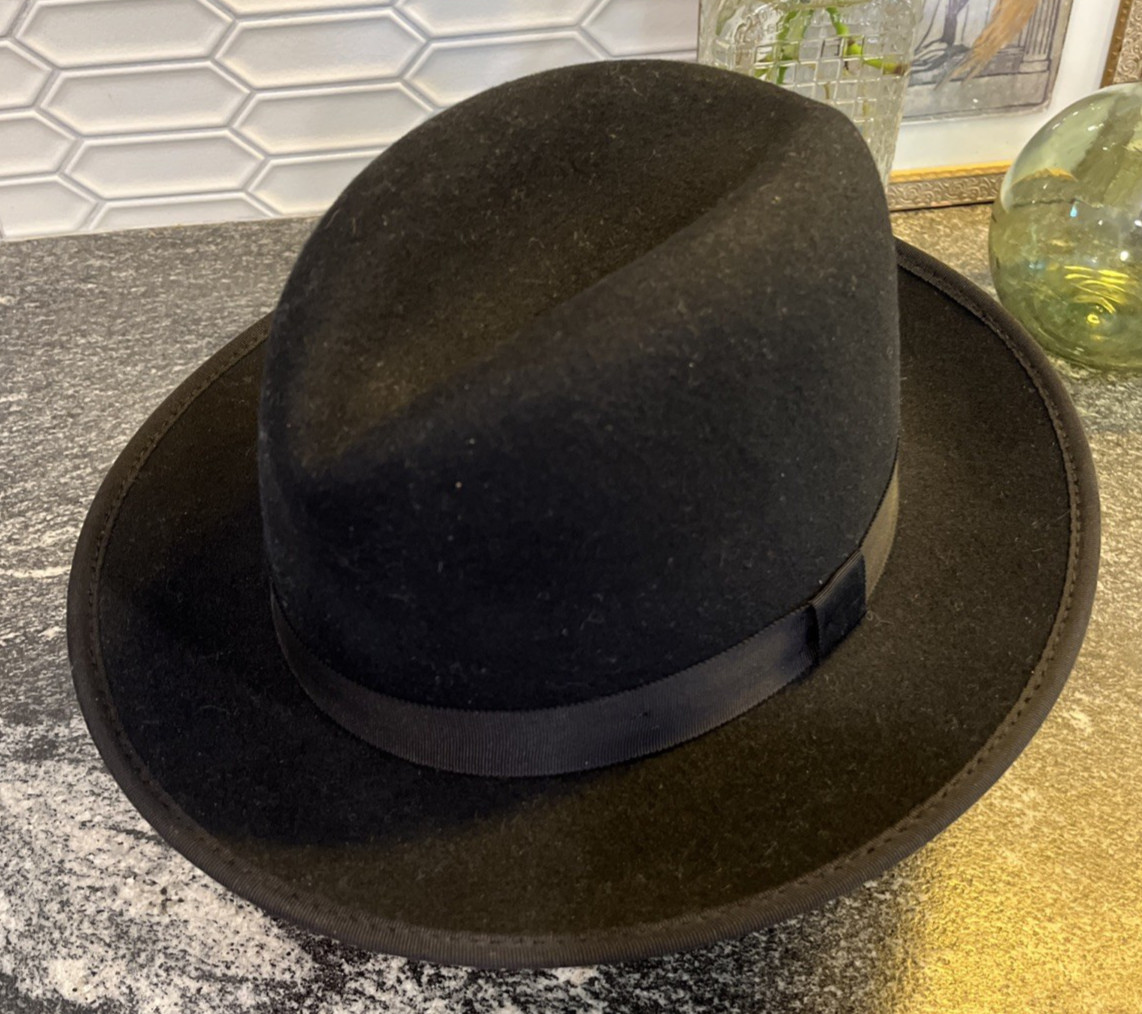 Bruno Capelo Men’s Hat Fedora 100% Australian Wool Large Princeton Collection L