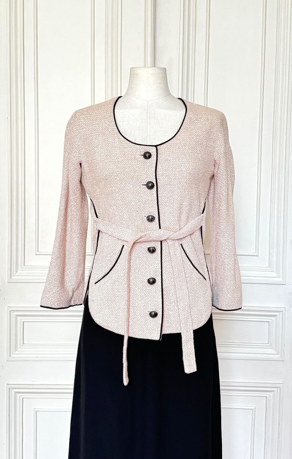 Chanel Spring 2012 Pale Pink Tweed Jacket Size 34 / XS