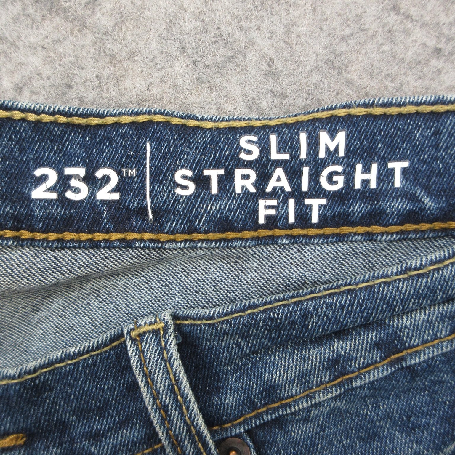 DENIZEN Levi’s 232 Men’s Blue Slim Straight Fit Jeans 36×34 Stretch Denim