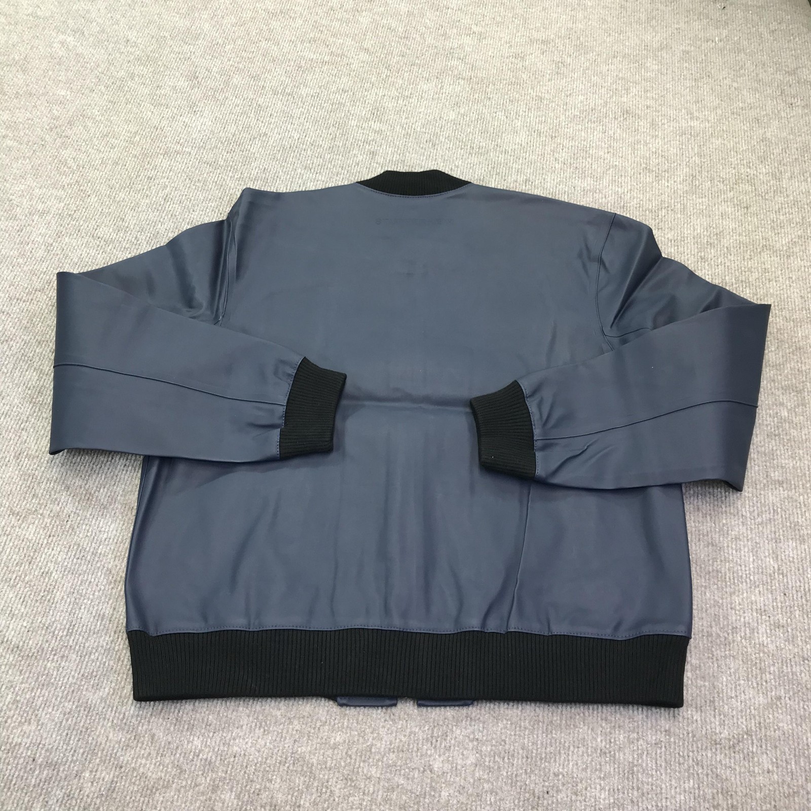 Stutterheim Jacket Mens Medium Navy Blue Bomber Raincoat Waterproof Coat