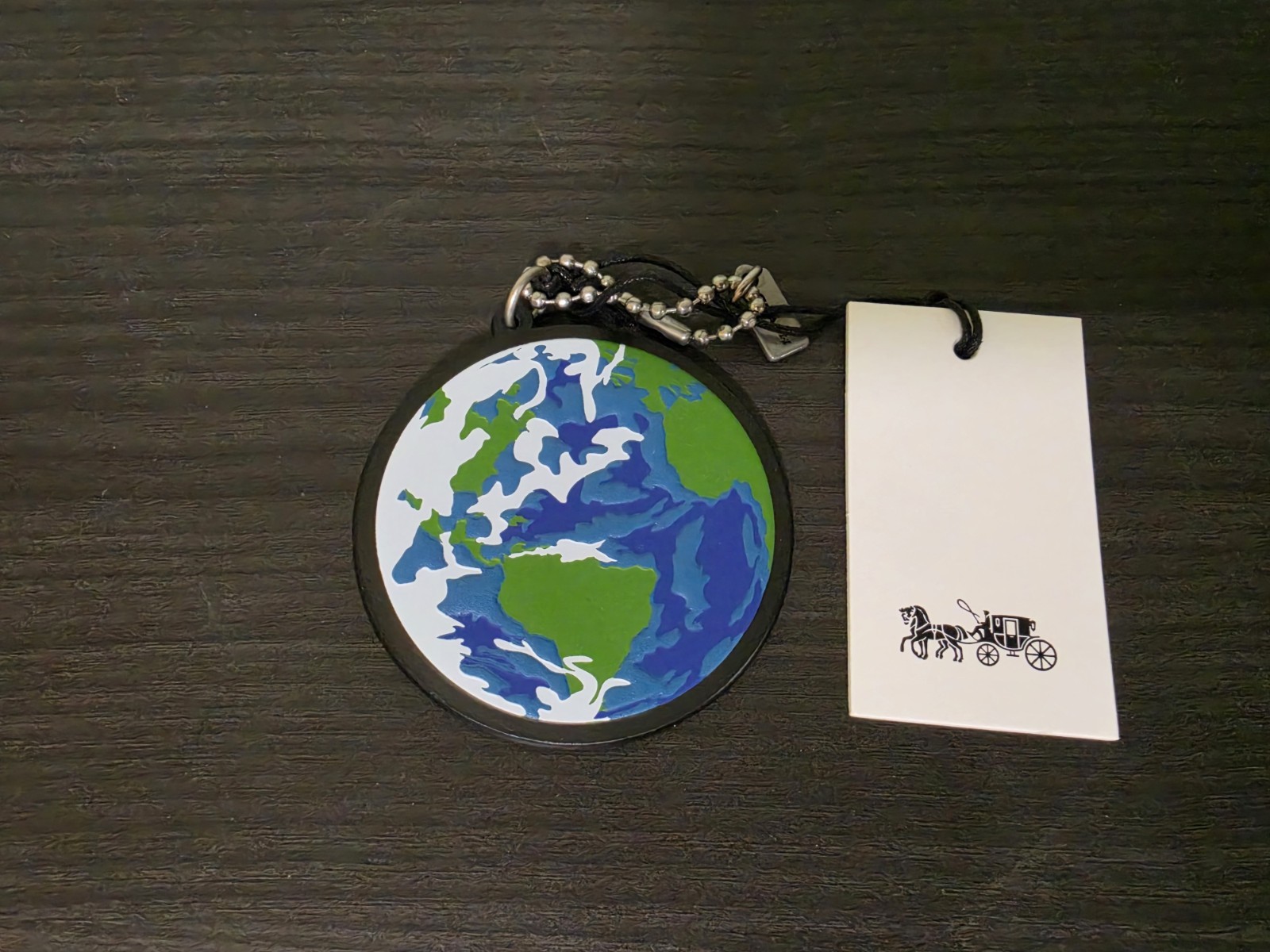 COACH 1941 EARTH NASA Space Collection Limited Edition Leather Keychain / Charm