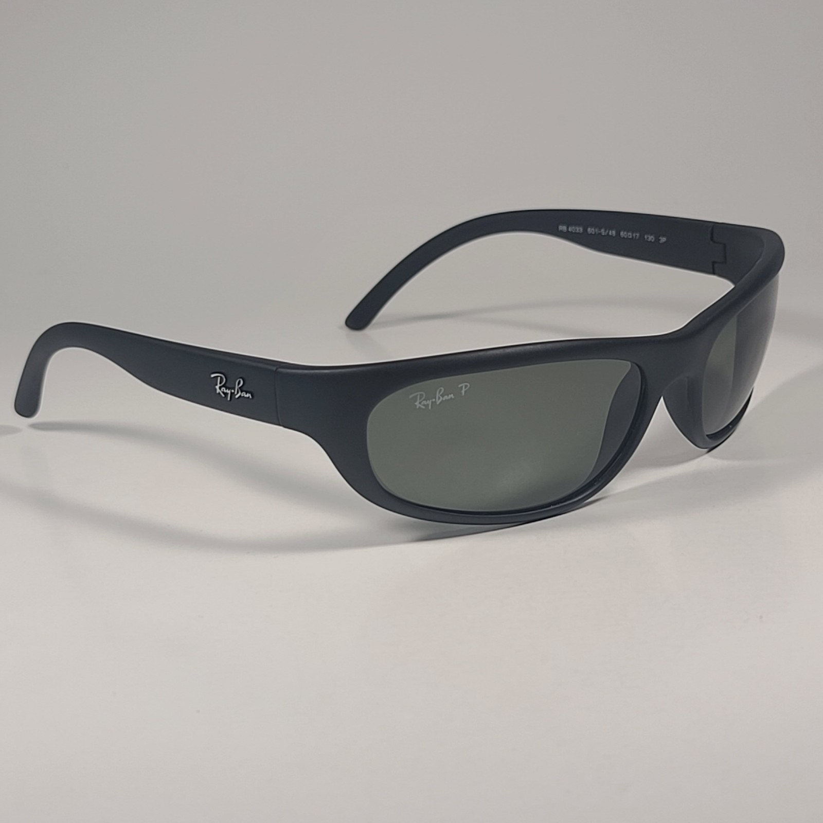 Ray-Ban Predator Polarized Sunglasses Matte Black Green Lens RB4033 601-S/48
