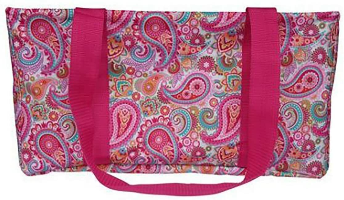 Thirty-one Medium Utility Tote Organizing Laundry Beach Bag Pink Paisley
