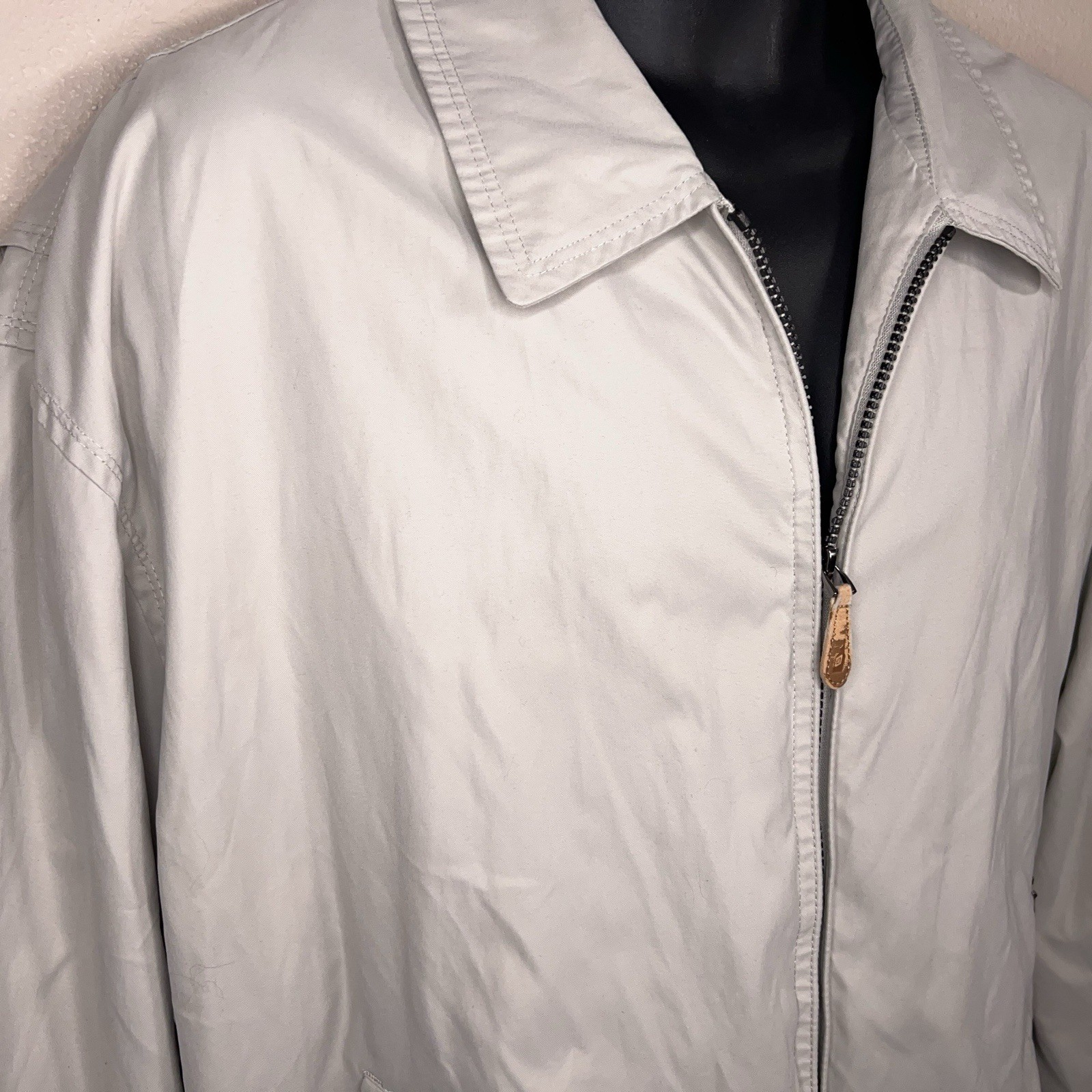 Vintage XL London Fog Light Beige Jacket Mens Classic 90s Neutral Outdoor Lined