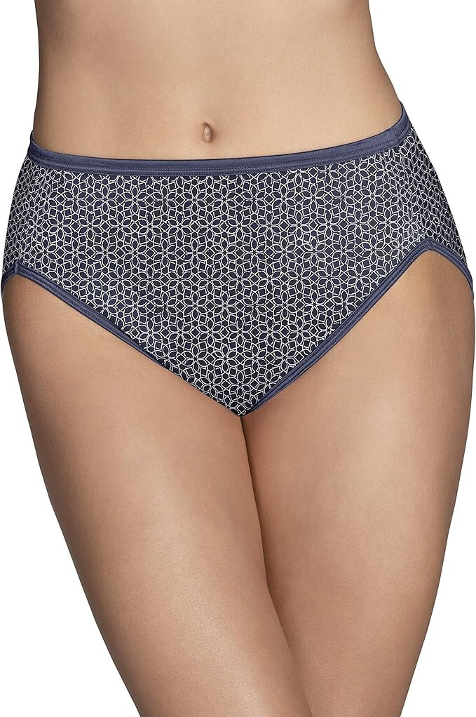 4 Pairs Vanity Fair Illumination Briefs HI-CUT Mixed PRINTS 13108 6 7 8 9 10