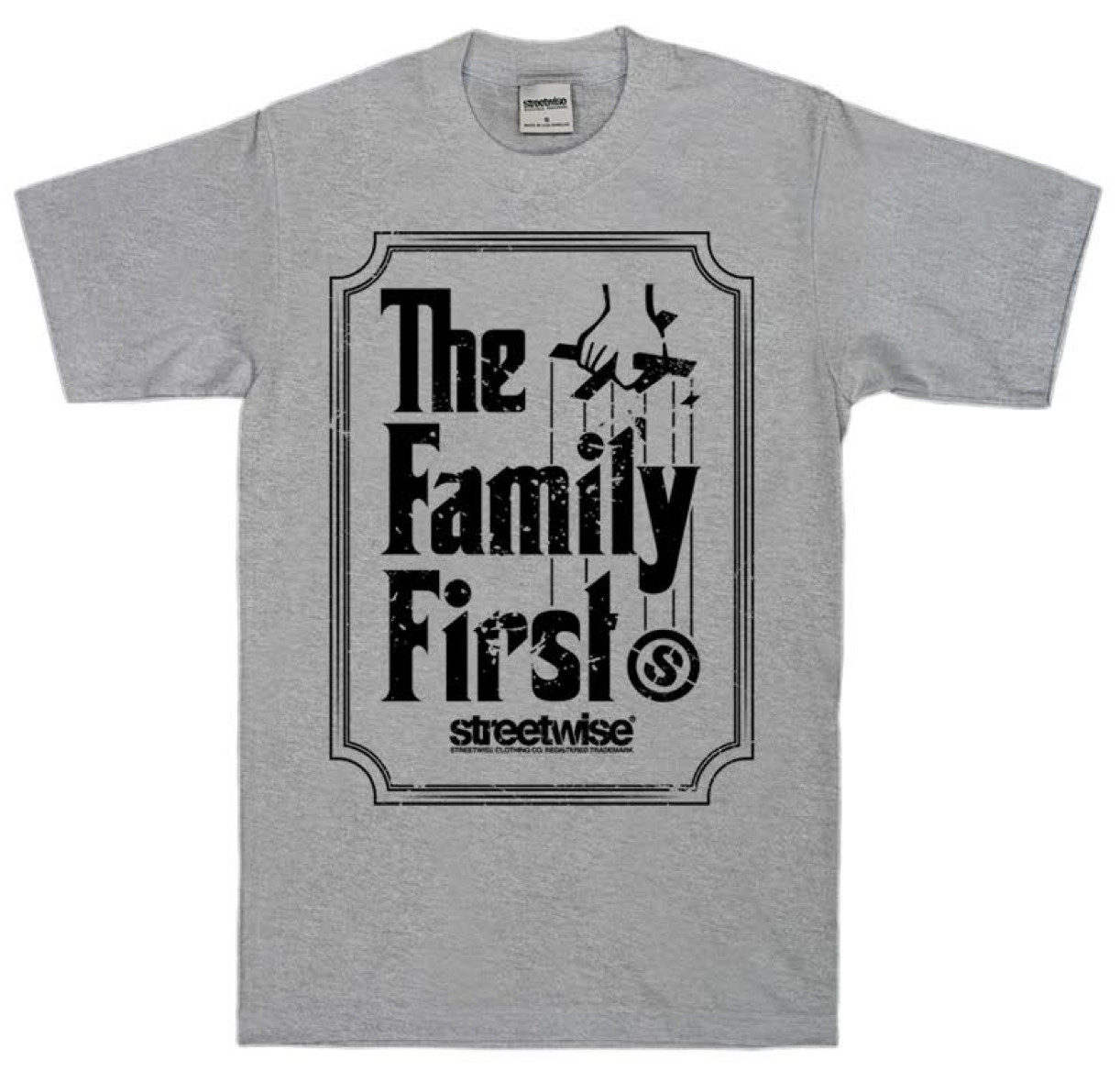 Streetwise Family First Graphic T-Shirt Black&Green&White M-L-XL-2XL-3XL-4XL-5XL