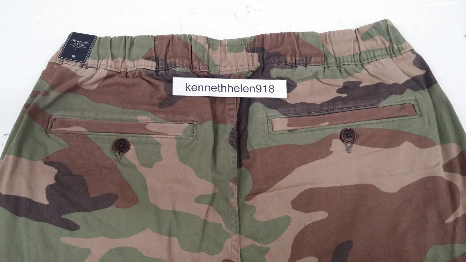 ABERCROMBIE & FITCH JOGGER PANTS OLIVE GREEN CAMO MENS SIZE M,L