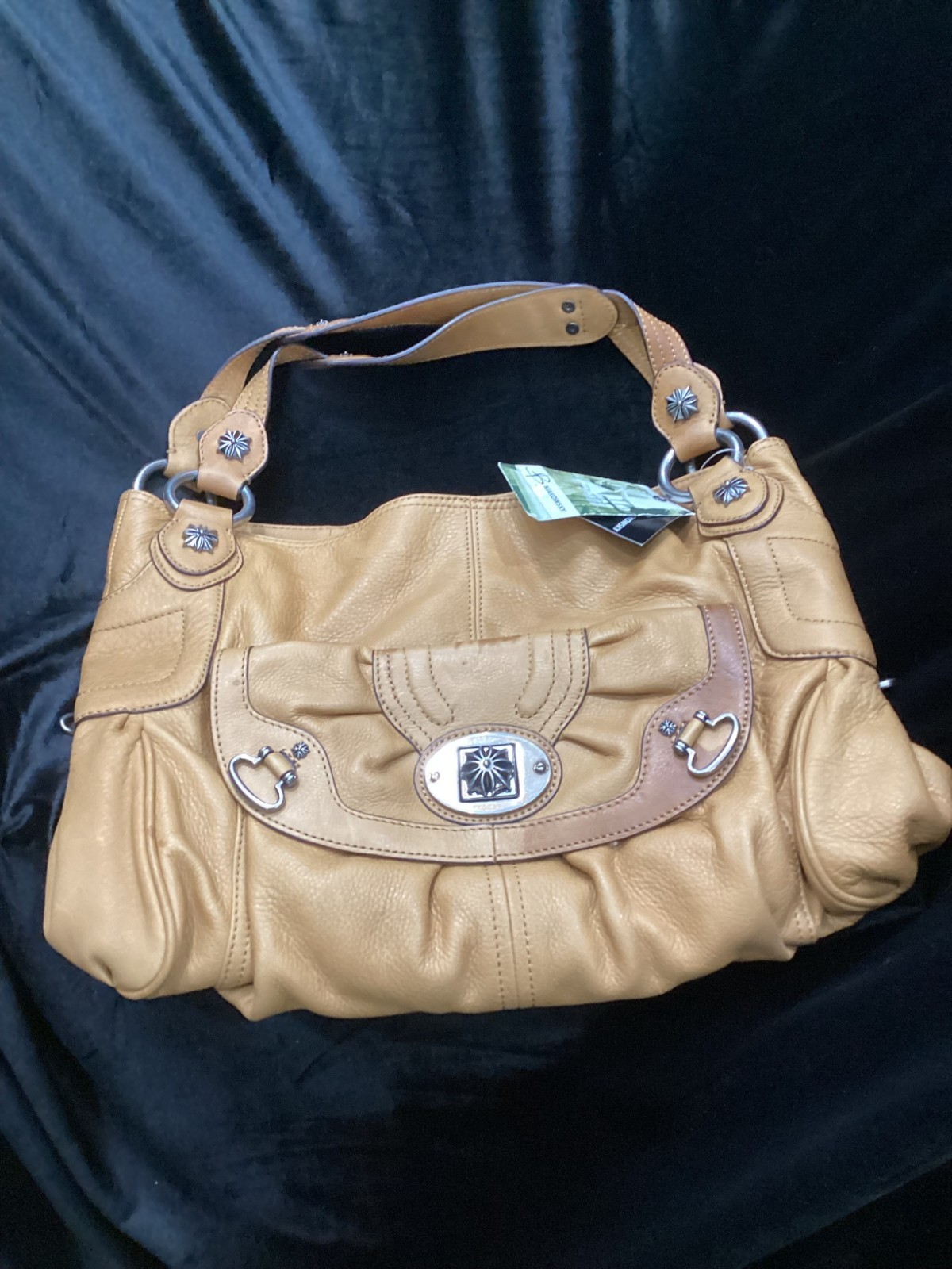 B Makowsky NWT Large Soft Leather Handbag Light Brown