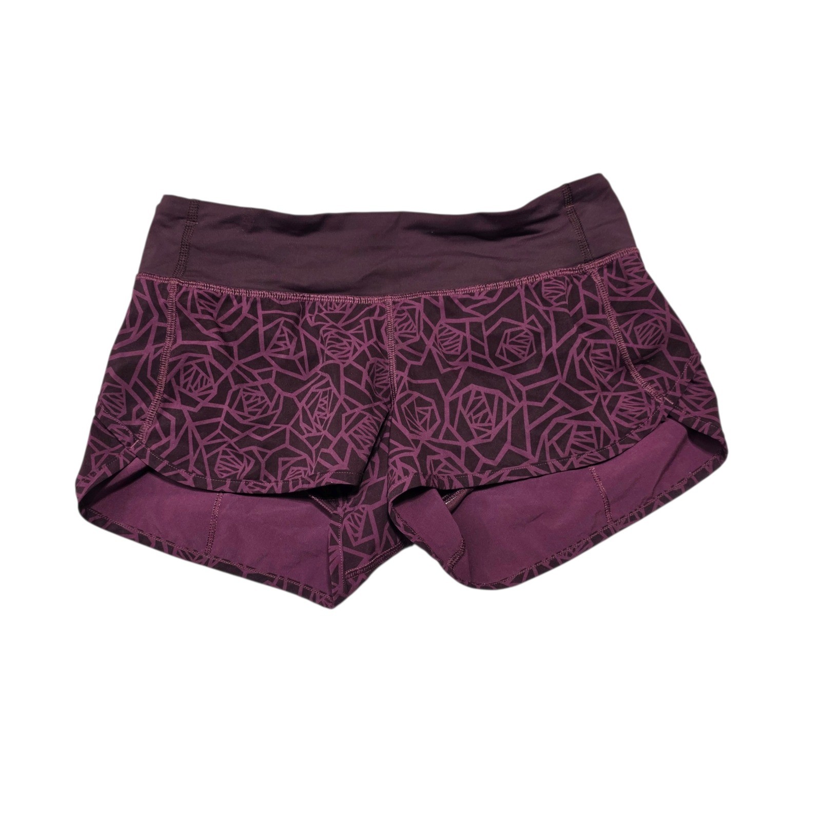 Lululemon Align Diamond Dye Shorts Burgundy Size 4 Running Athletic Sporty