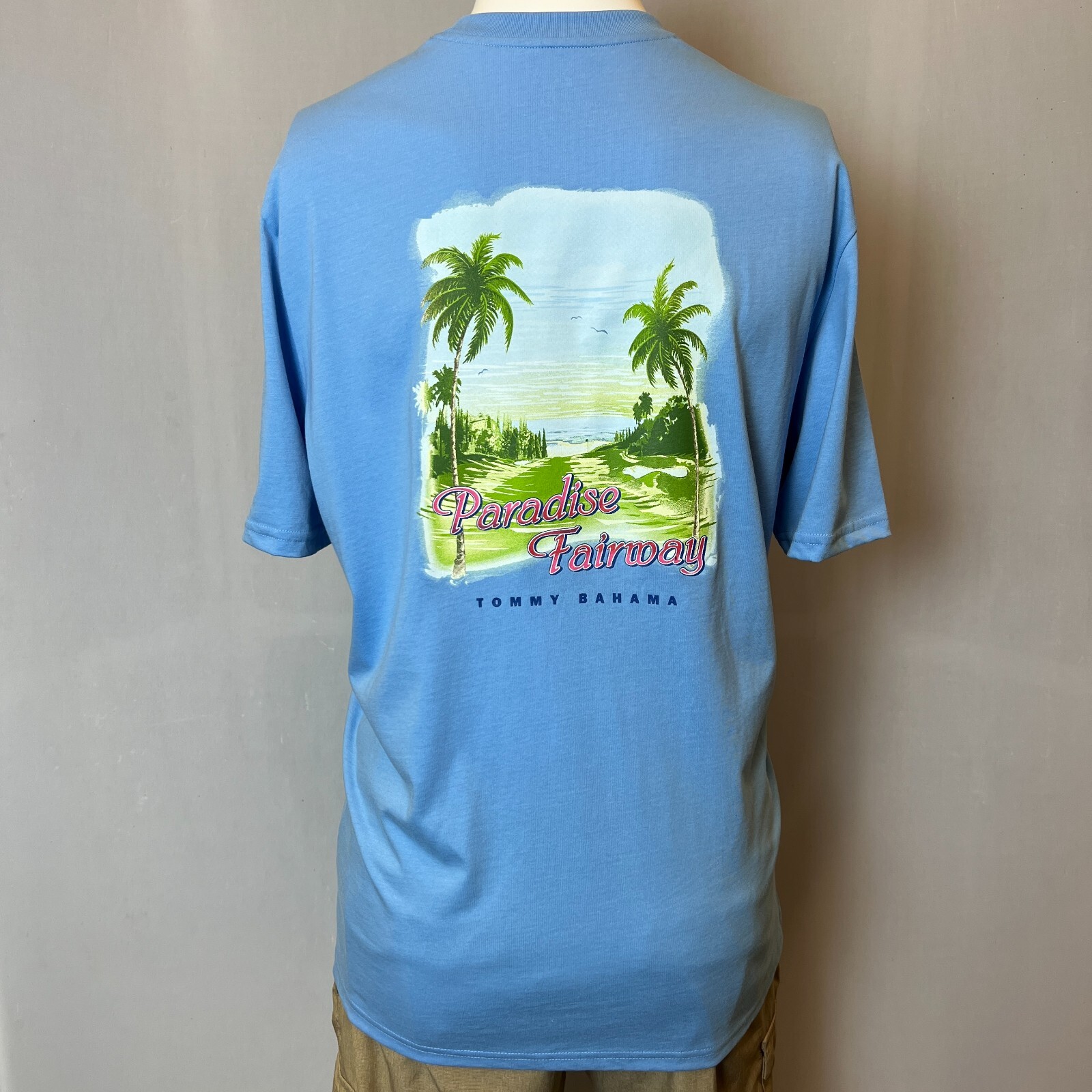 Tommy Bahama Shirt Mens Large Extra Large 2XL Blue Short Sleeve Golf Fairway