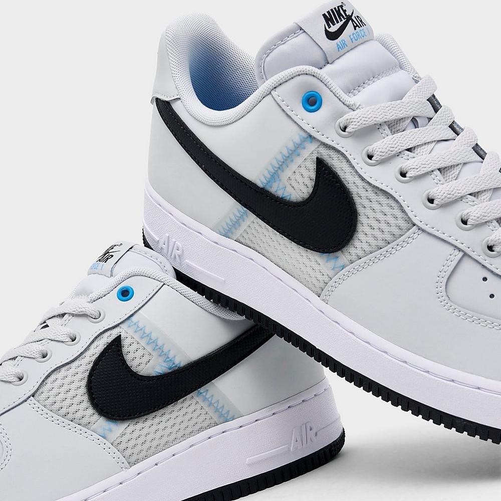 NIB Men Nike Air Force 1 Low ’07 LV8 SE Mesh Tape Photon Dust Blue IH4462-001