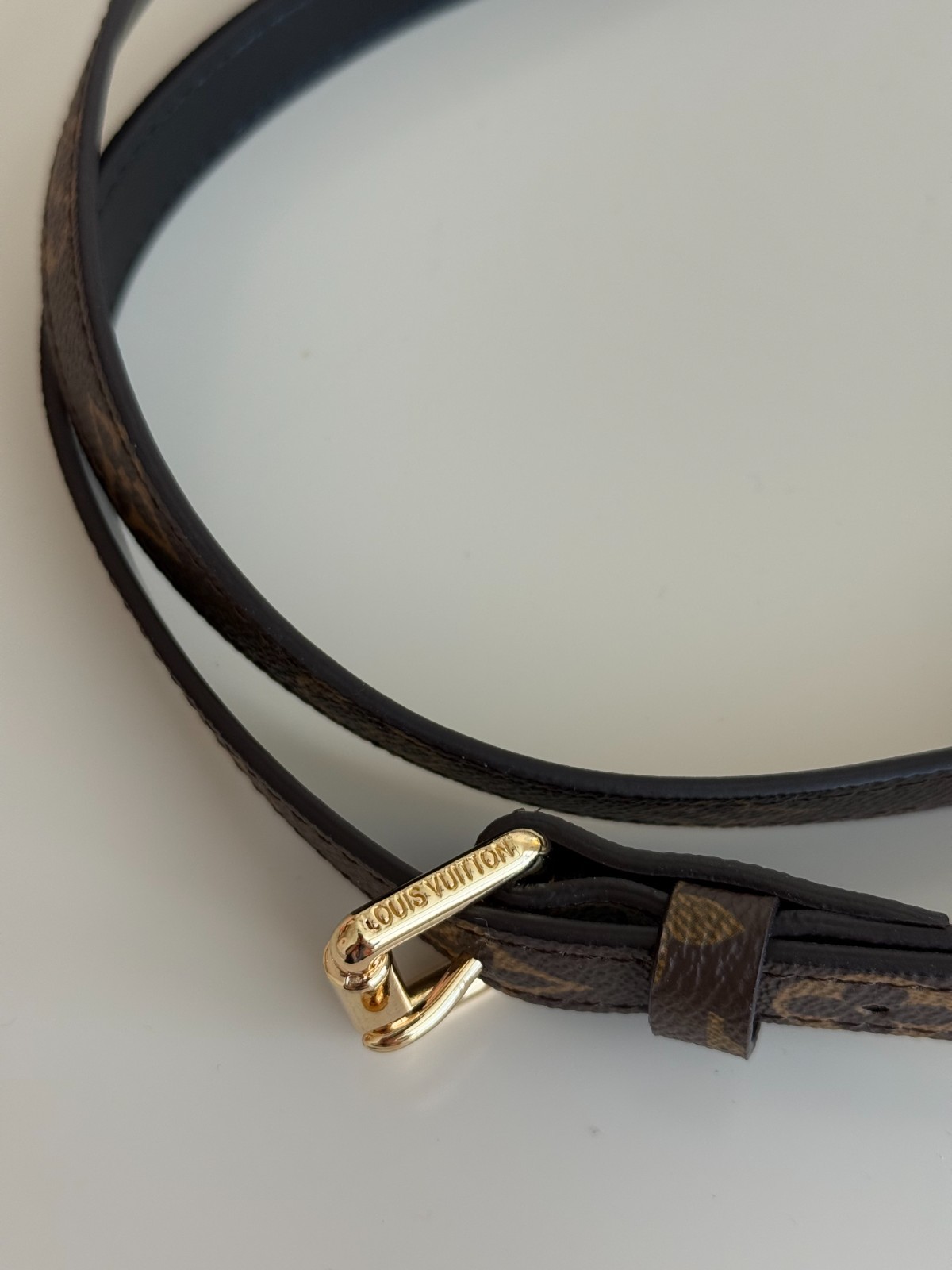 Monogram Adjustable Shoulder Strap Brown Gold Hardware 80–100cm